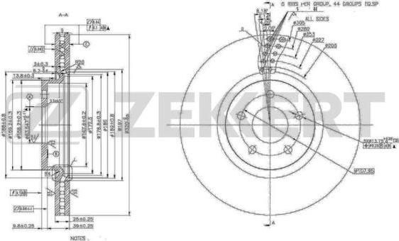 Zekkert BS-6005 - Тормозной диск autospares.lv