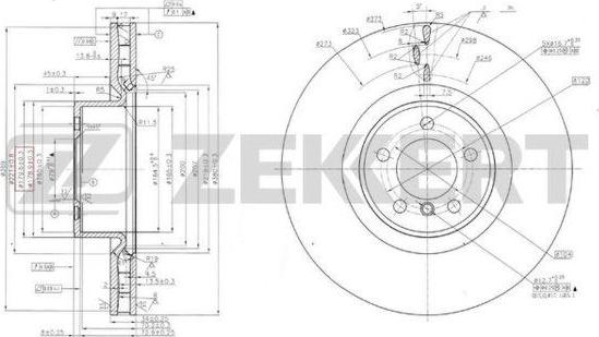 Zekkert BS-6002 - Тормозной диск autospares.lv