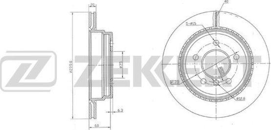 Zekkert BS-6007 - Тормозной диск autospares.lv