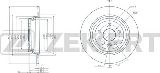 Zekkert BS-6012 - Тормозной диск autospares.lv