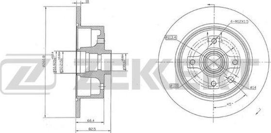 Zekkert BS-6089 - Тормозной диск autospares.lv