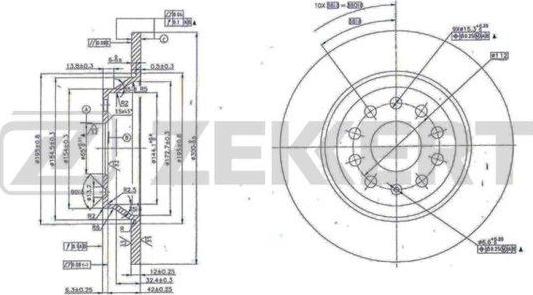 Zekkert BS-6080 - Тормозной диск autospares.lv