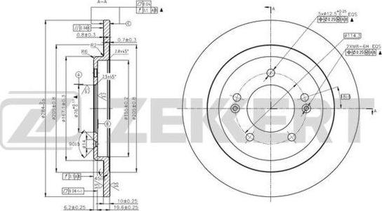 Zekkert BS-6025 - Тормозной диск autospares.lv