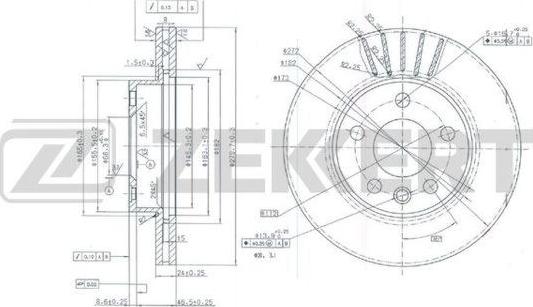 Zekkert BS-6026 - Тормозной диск autospares.lv