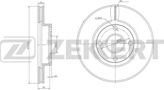 Zekkert BS-6020 - Тормозной диск autospares.lv