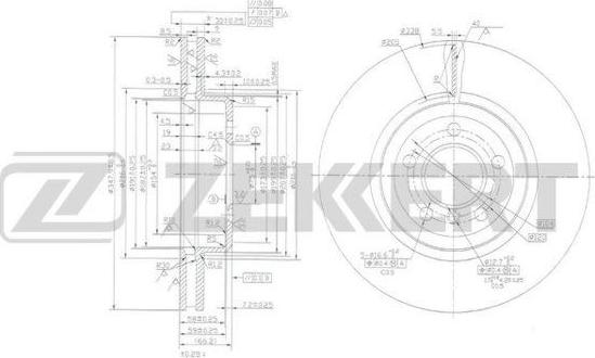 Zekkert BS-6160 - Тормозной диск autospares.lv