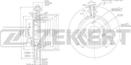 Zekkert BS-6103 - Тормозной диск autospares.lv