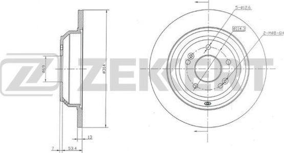 Zekkert BS-6183 - Тормозной диск autospares.lv