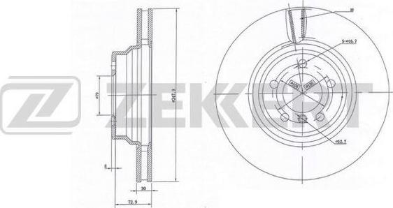 Zekkert BS-6125 - Тормозной диск autospares.lv