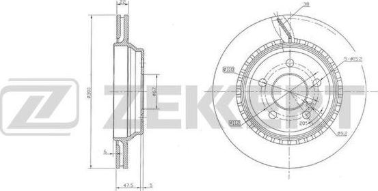 Zekkert BS-6126 - Тормозной диск autospares.lv