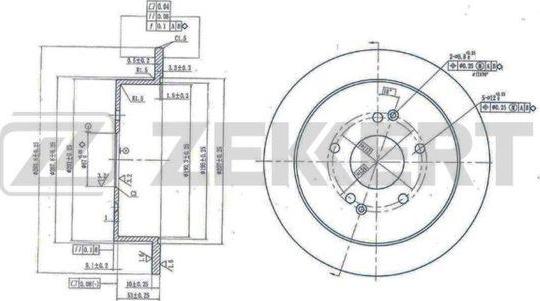 Zekkert BS-6177 - Тормозной диск autospares.lv