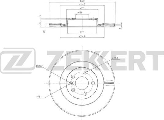 Zekkert BS-6360 - Тормозной диск autospares.lv