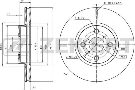 Zekkert BS-6316 - Тормозной диск autospares.lv