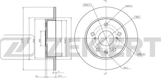 Zekkert BS-6243 - Тормозной диск autospares.lv