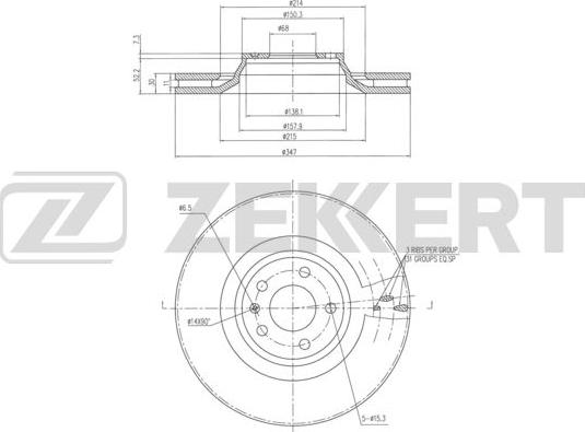 Zekkert BS-6262 - Тормозной диск autospares.lv