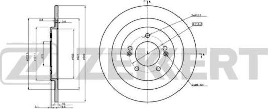 Zekkert BS-6203 - Тормозной диск autospares.lv