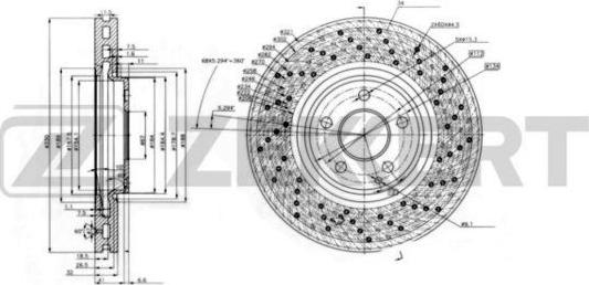 Zekkert BS-6234 - Тормозной диск autospares.lv