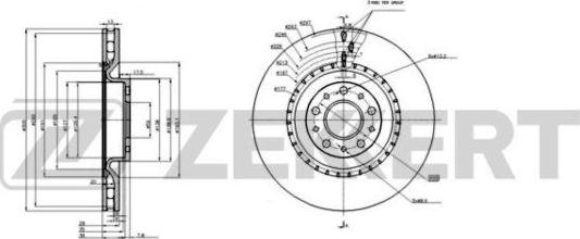 Zekkert BS-6233 - Тормозной диск autospares.lv