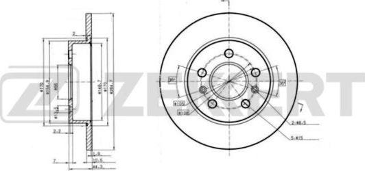 Zekkert BS-6232 - Тормозной диск autospares.lv