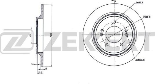 Zekkert BS-6271 - Тормозной диск autospares.lv