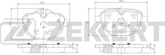 Zekkert BS-1945 - Тормозные колодки, дисковые, комплект autospares.lv