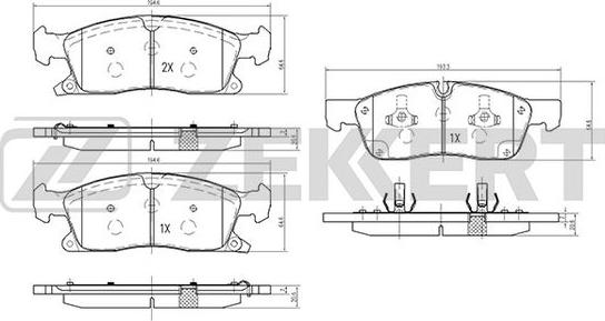 Zekkert BS-1948 - Тормозные колодки, дисковые, комплект autospares.lv