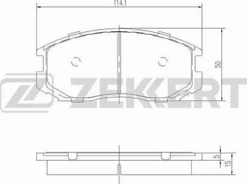 Zekkert BS-1953 - Тормозные колодки, дисковые, комплект autospares.lv