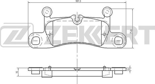 Zekkert BS-1962 - Тормозные колодки, дисковые, комплект autospares.lv