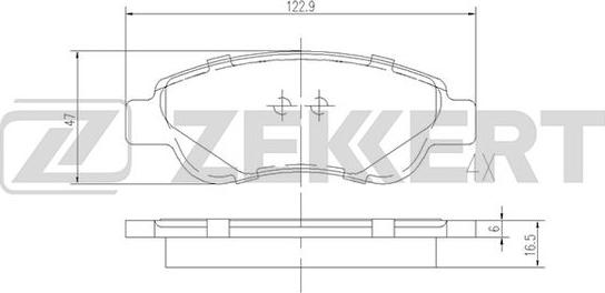 Zekkert BS-1939 - Тормозные колодки, дисковые, комплект autospares.lv