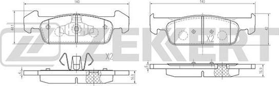 Zekkert BS-1970 - Тормозные колодки, дисковые, комплект autospares.lv