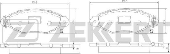 Zekkert BS-1443 - Тормозные колодки, дисковые, комплект autospares.lv