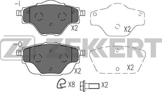 Zekkert BS-1404 - Тормозные колодки, дисковые, комплект autospares.lv