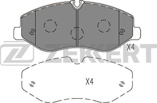 Zekkert BS-1419 - Тормозные колодки, дисковые, комплект autospares.lv