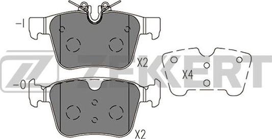 Zekkert BS-1420 - Тормозные колодки, дисковые, комплект autospares.lv