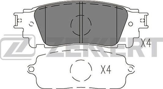 Zekkert BS-1540 - Тормозные колодки, дисковые, комплект autospares.lv