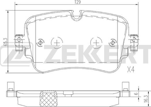 Zekkert BS-1532 - Тормозные колодки, дисковые, комплект autospares.lv