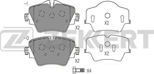 Zekkert BS-1574 - Тормозные колодки, дисковые, комплект autospares.lv