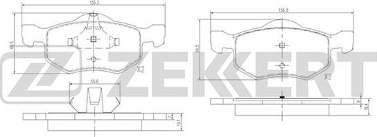 Zekkert BS-1671 - Тормозные колодки, дисковые, комплект autospares.lv