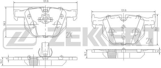 Zekkert BS-1017 - Тормозные колодки, дисковые, комплект autospares.lv