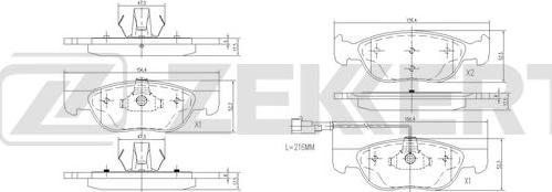 Zekkert BS-1075 - Тормозные колодки, дисковые, комплект autospares.lv