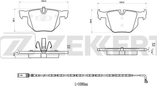 Zekkert BS-1196 - Тормозные колодки, дисковые, комплект autospares.lv