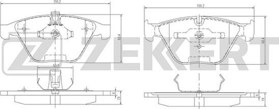 Zekkert BS-1163 - Тормозные колодки, дисковые, комплект autospares.lv