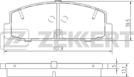 Zekkert BS-1100 - Тормозные колодки, дисковые, комплект autospares.lv