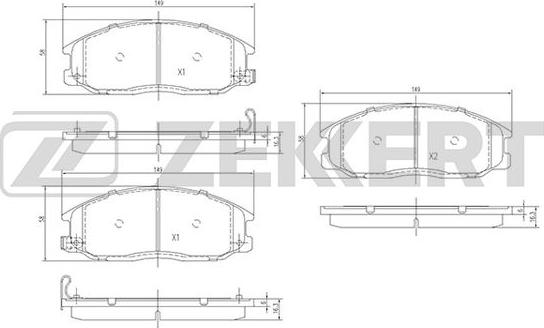 Zekkert BS-1804 - Тормозные колодки, дисковые, комплект autospares.lv