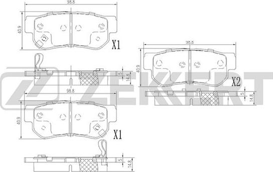 Zekkert BS-1803 - Тормозные колодки, дисковые, комплект autospares.lv