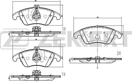 Zekkert BS-1879 - Тормозные колодки, дисковые, комплект autospares.lv