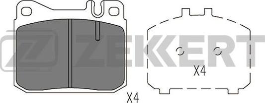 Zekkert BS-1396 - Тормозные колодки, дисковые, комплект autospares.lv