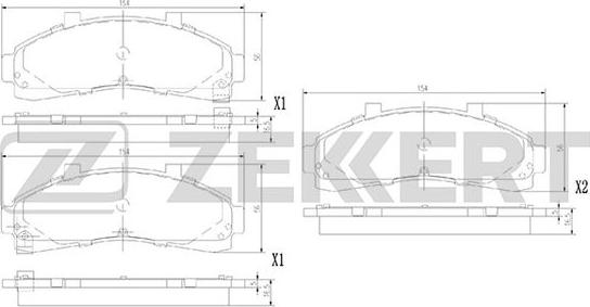 Zekkert BS-1393 - Тормозные колодки, дисковые, комплект autospares.lv