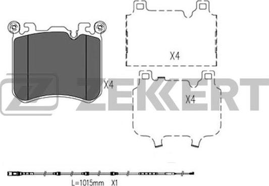 Zekkert BS-1319 - Тормозные колодки, дисковые, комплект autospares.lv