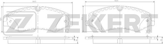 Zekkert BS-1386 - Тормозные колодки, дисковые, комплект autospares.lv